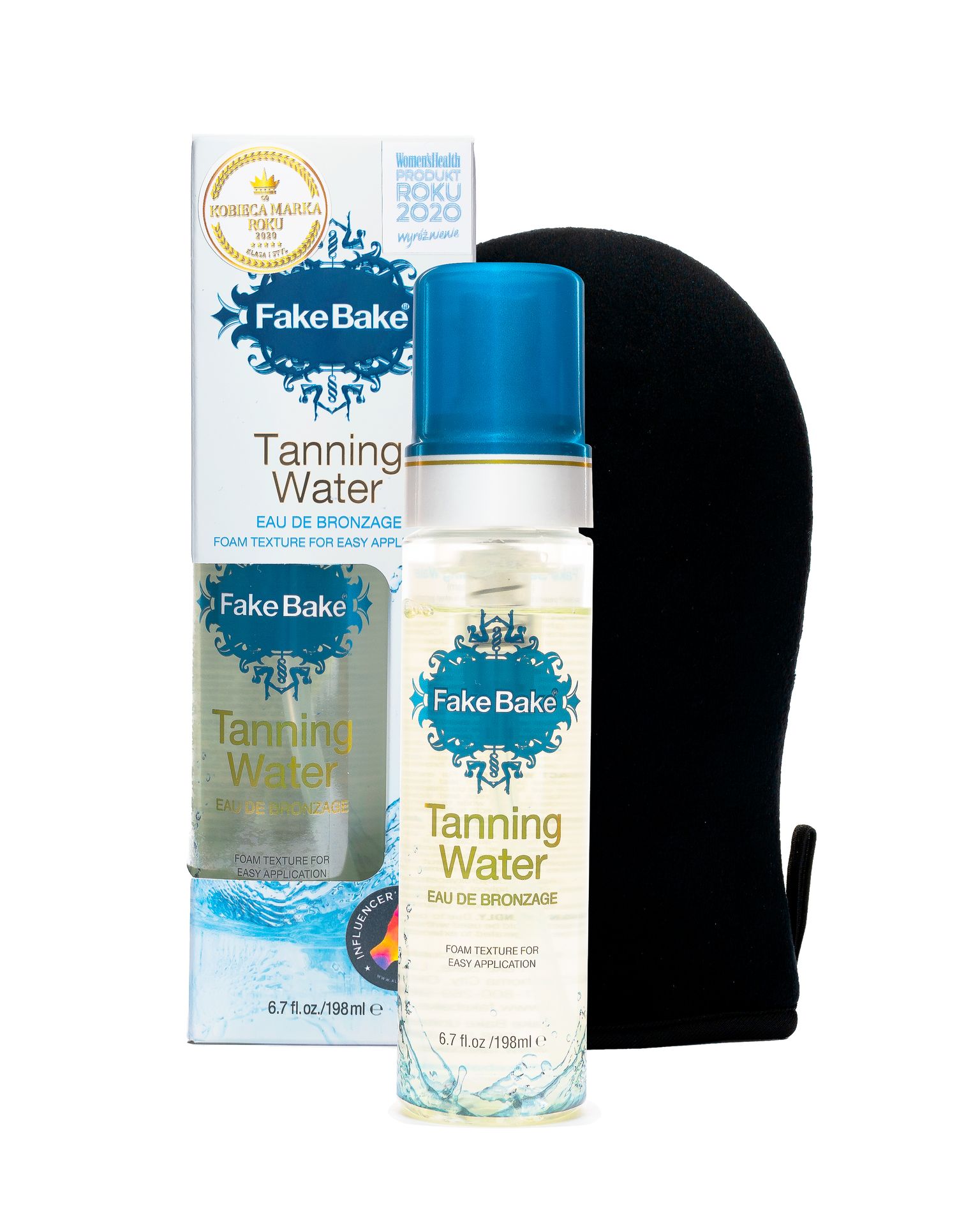 Fake Bake Tanning Water Samoopalacz w Piance z Rękawicą 198ml