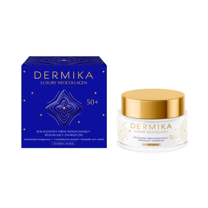 DERMIKA LUXURY NEOCOLLAGEN Kolagenowy Krem Wzmacniający 50+ na Dzień i na Noc 50ml