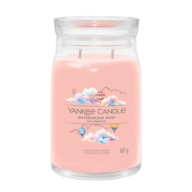 Yankee Candle Signature Świeca w Dużym Słoiku z Dwoma Knotami Watercolour Skies