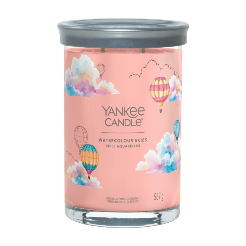 Yankee Candle Tumbler Świeca w Dużym Słoiku z Dwoma Knotami Watercolour Skies