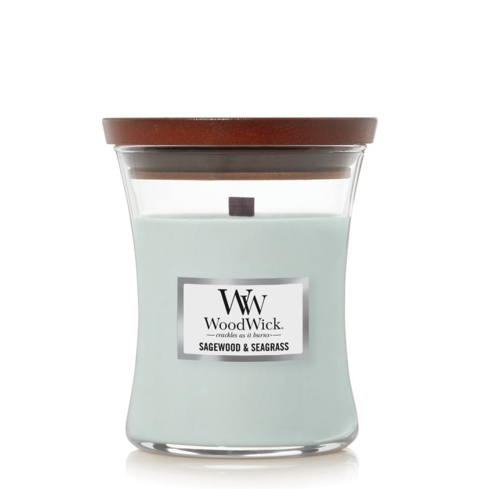 WoodWick Świeca Średnia Sagewood & Seagrass