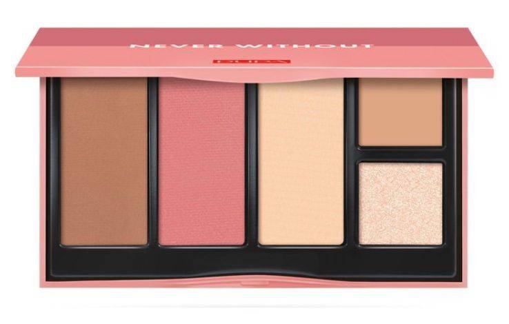 Pupa Never Without Paleta do Konturowania Twarzy 002 Medium