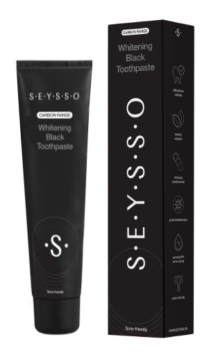 SEYSSO Whitening Black Czarna Wybielająca Pasta do Zębów 75ml