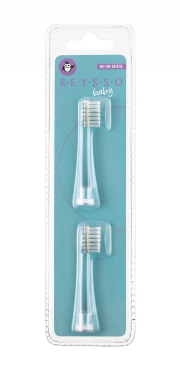 SEYSSO Baby Końcówka Wymienna do Szczoteczki Sonicznej dla Dzieci 18-36 Miesięcy