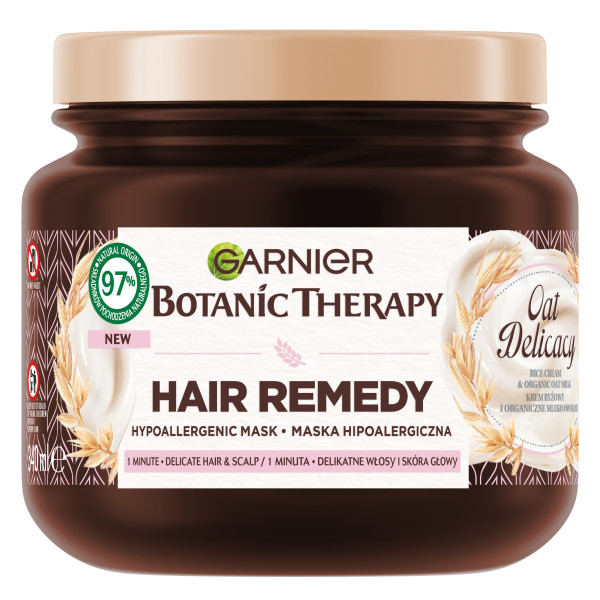 Garnier Botanic Therapy Maska do Włosów Krem Ryżowy i Organiczne Mleko Owsiane 340ml