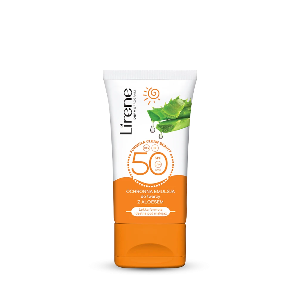 Sun care emulsja ochronna na dzień na twarz i szyję aloe vera spf 50