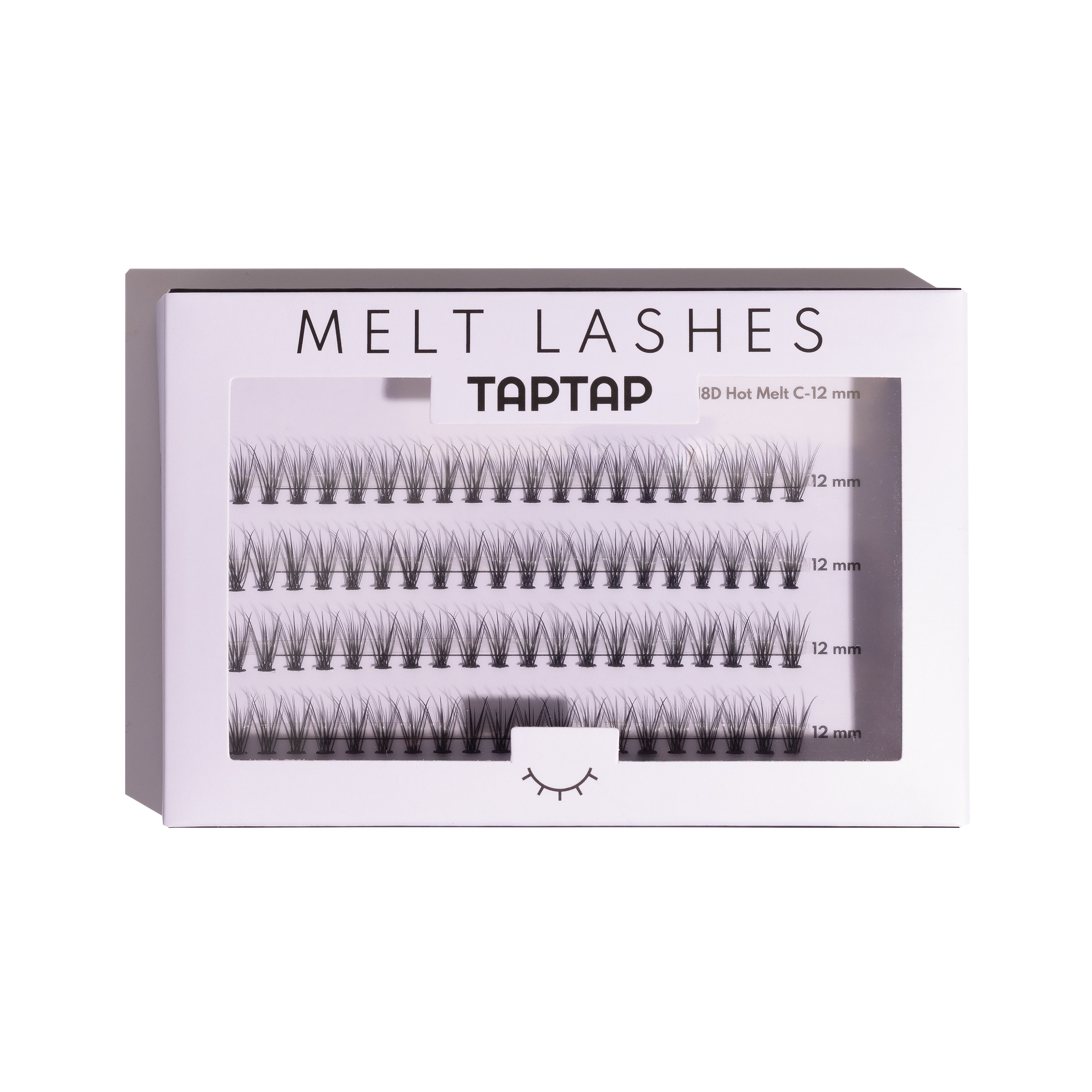 TAPTAP Kępki Rzęs 18D Hot Melt C-12mm 80 szt.