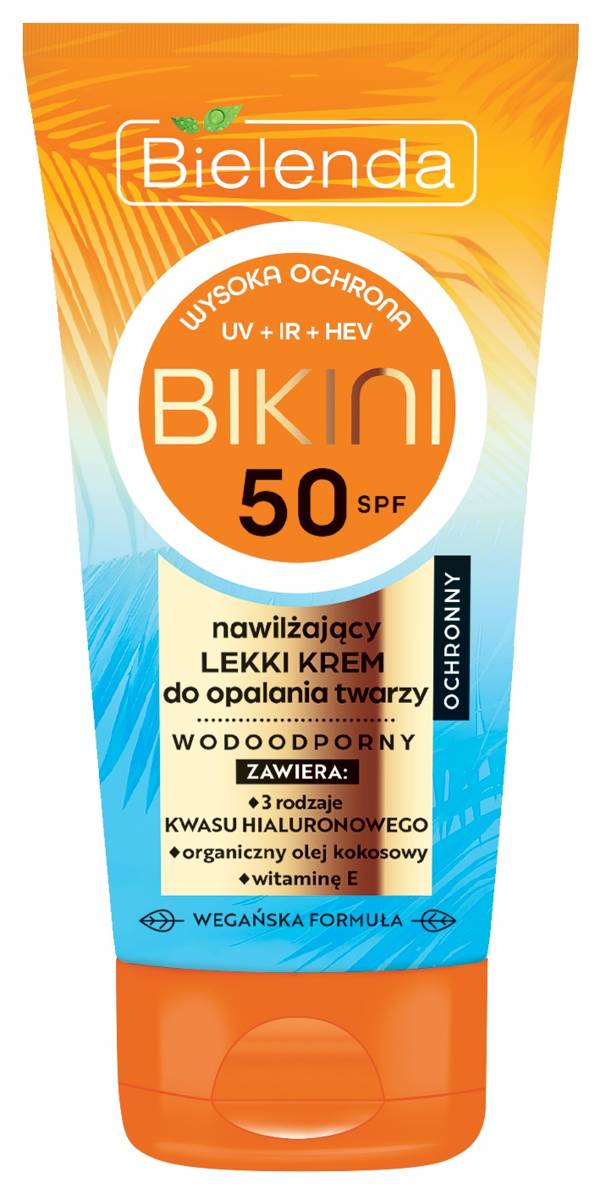 Bielenda Bikini Lekki Krem do Opalania Twarzy SPF50 50ml