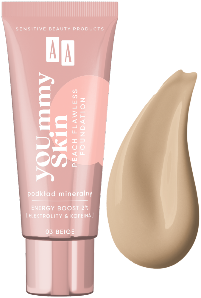 AA YOU.mmy Skin Peach Flawless Podkład 03 Beige