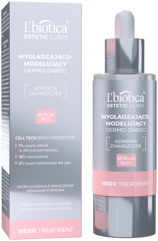 L'biotica Estetic Clinic Meso Treatment Wygładzająco-Modelujący Dermo Zabieg Serum na noc 30ml