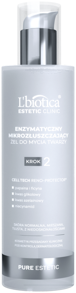 L'biotica Estetic Clinic Pure Estetic Enzymatyczny Żel Mikrozłuszczajacy do Mycia Twarzy 200ml