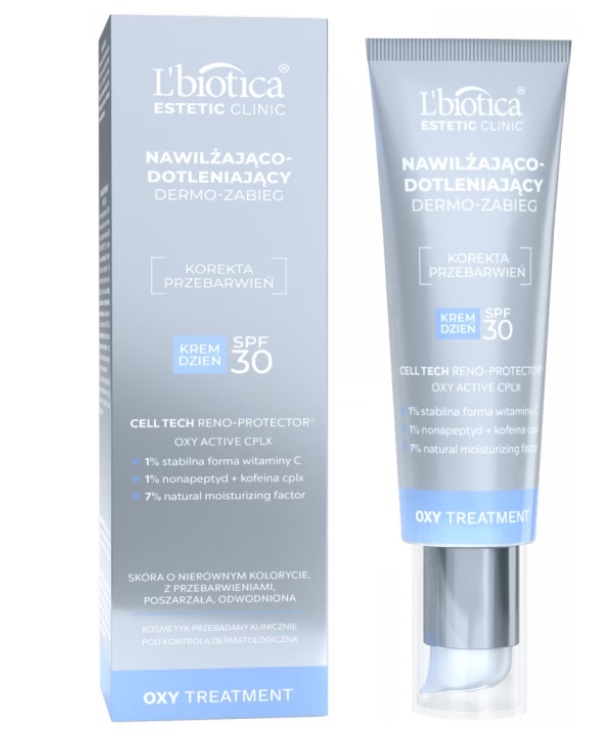 L'biotica Estetic Clinic Oxy Treatment Nawilżająco-Dotleniający Dermo Zabieg Krem na Dzień SPF30 35ml