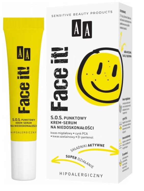AA Face It! SOS Punktowy Krem-Serum na Niedoskonałości 15ml