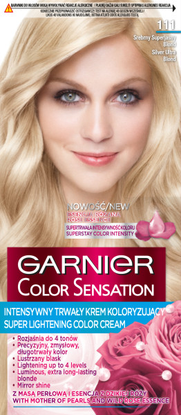 Garnier Color Sensation Farba do Włosów 111 Srebrny Superjasny Blond