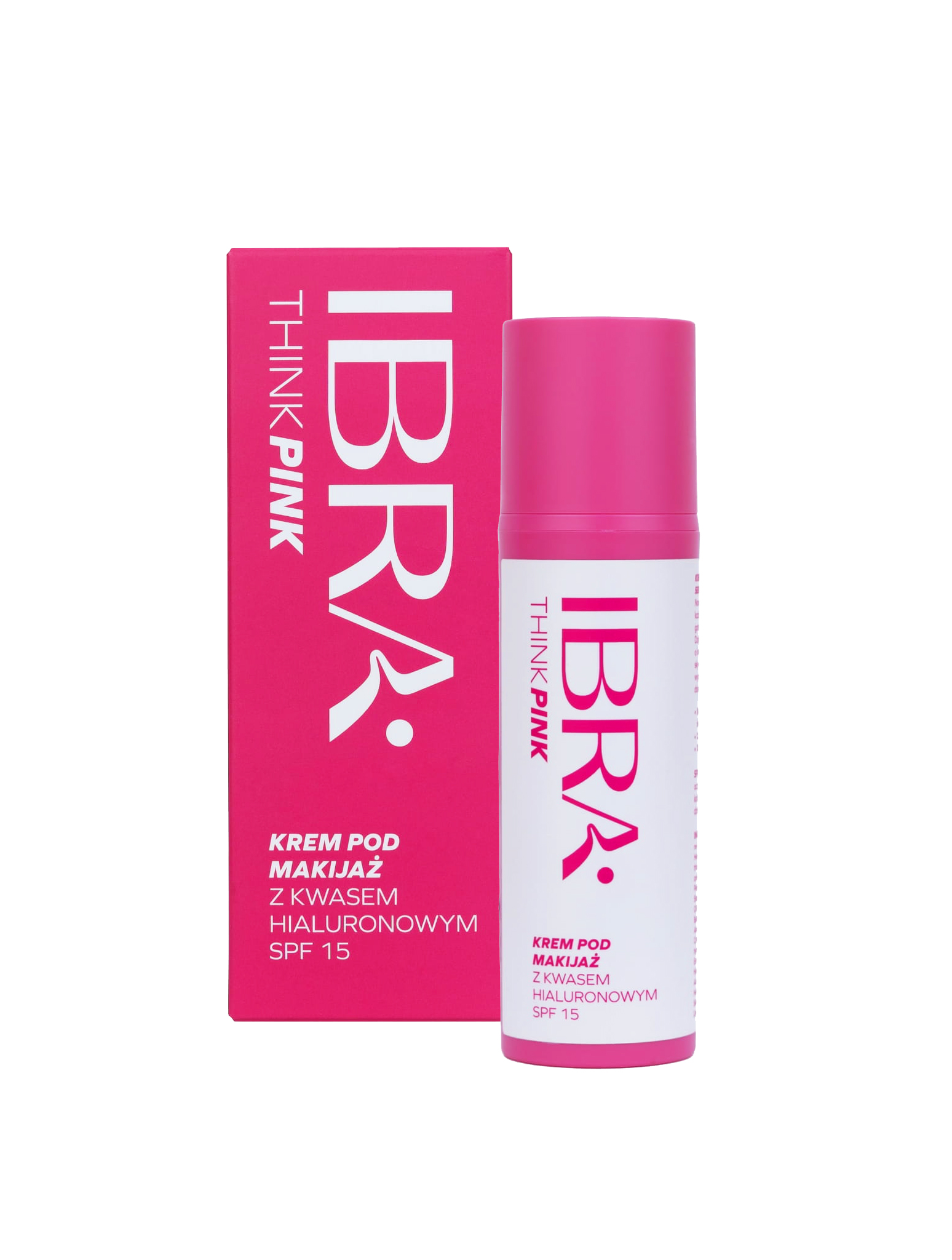 IBRA Makeup Think Pink Krem pod Makijaż z Kwasem Hialuronowym SPF15 50ml