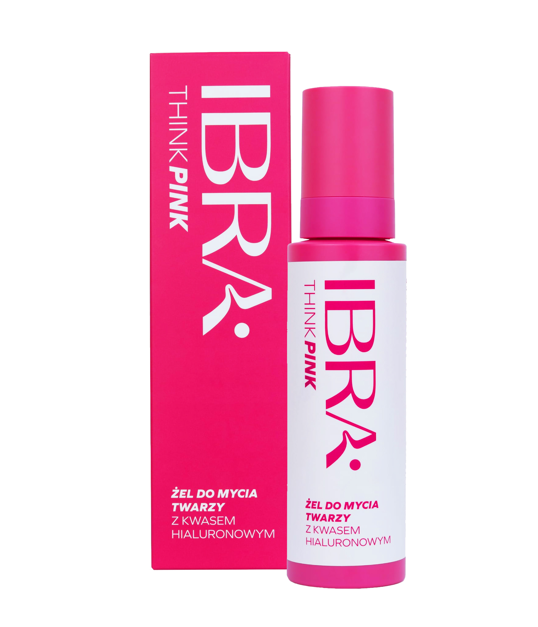 IBRA Makeup Think Pink Żel do Mycia Twarzy z Kwasem Hialuronowym 150ml