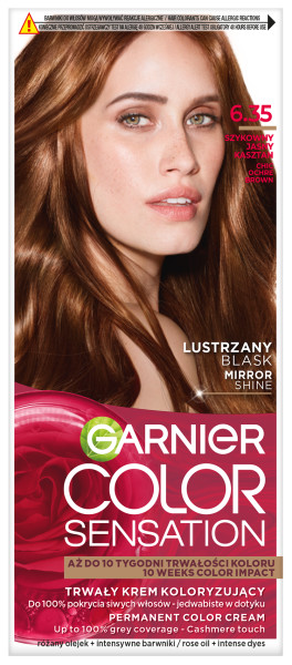Garnier Color Sensation Farba do Włosów 6.35 Szykowny Jasny Kasztan