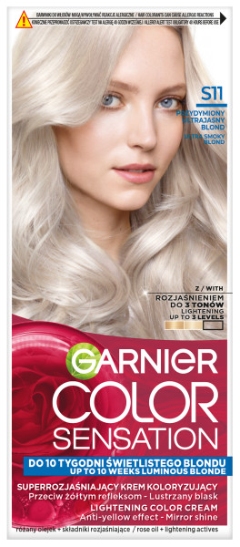 Garnier Color Sensation Farba do Włosów S11 Przydymiony Ultrajasny Blond