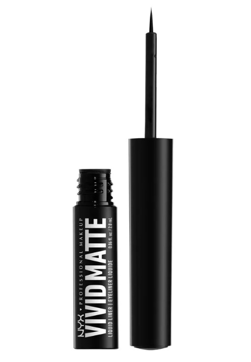 NYX Professional Makeup Vivid Matte Eyeliner z Pędzelkiem 01 Black