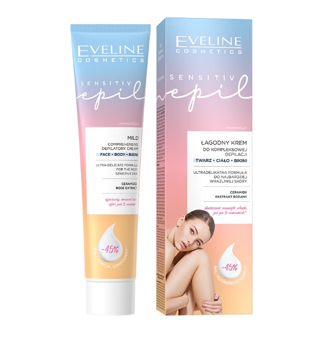 Eveline Sensiitiv Epil Krem do Depilacji 125ml + Szpatułka