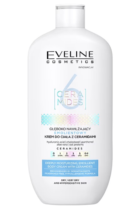 Eveline 6 Ceramides Głęboko Nawilżający Emolientowy Krem do Ciała 350ml