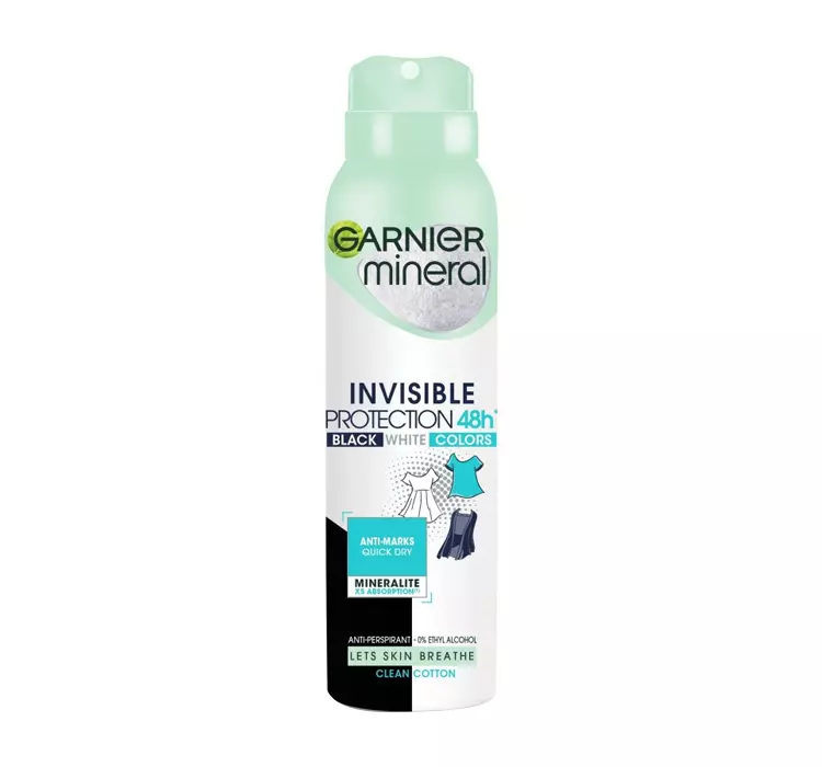 Garnier Mineral Antyperspirant Invisible Protection 48h Clean Cotton 150ml