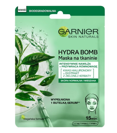 Maska w Płacie Hydra Bomb Zielona Herbata