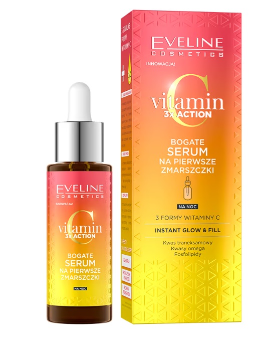 Eveline Vitamin 3x Action Bogate Serum na Pierwsze Zmarszczki 30ml