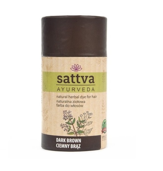 Sattva Naturalna Henna - Ziołowa Farba do Włosów Dark Brown 150g