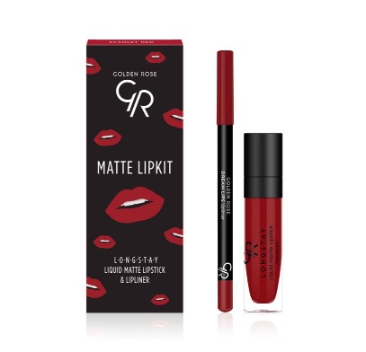 Golden Rose Matte Lipkit Zestaw do Ust Scarlet Red