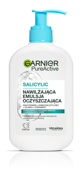 Garnier Pure Active Nawilżająca Emulsja Oczyszczająca 250ml