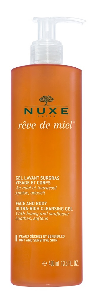 NUXE Reve de Miel Bogaty Żel do Mycia Twarzy i Ciała 400ml