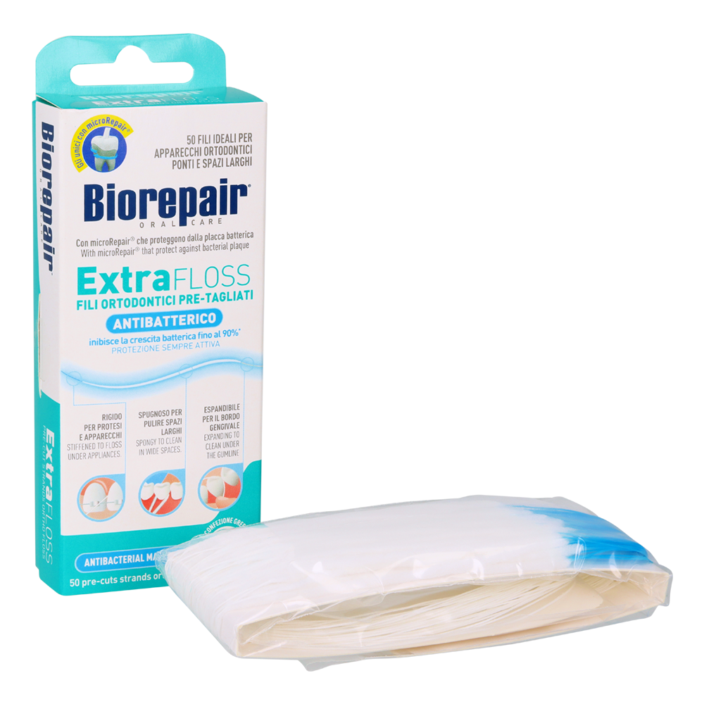 Biorepair Extra Floss Nić Ortodontyczna 50 Sztuk