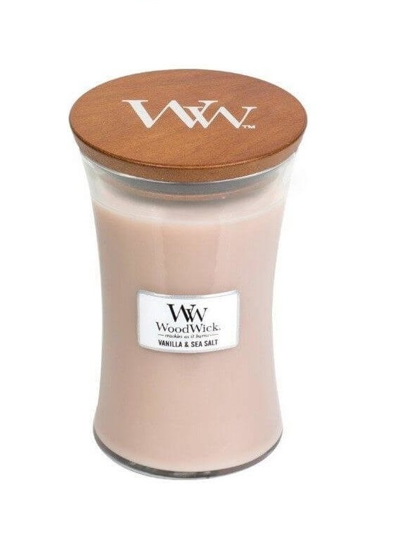 WoodWick Świeca w Dużym Słoiku Vanilla & Sea Salt