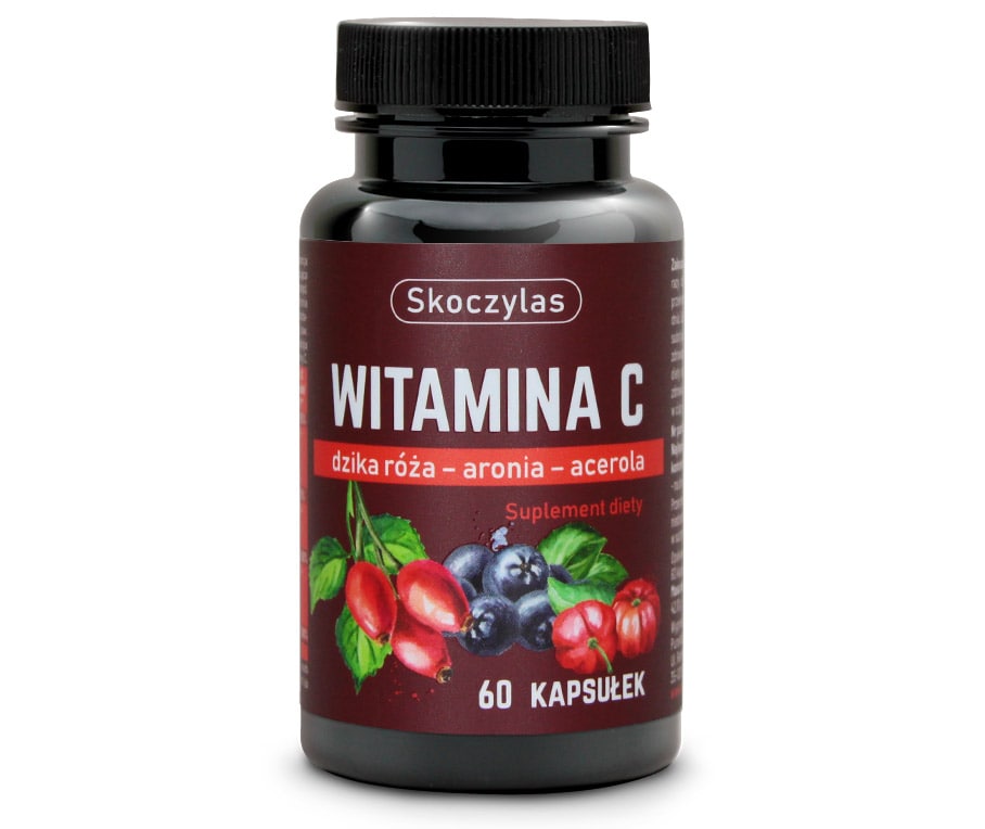 Skoczylas Witamina C Dzika Róża Aronia Acerola Suplement Diety 60 Kapsułek