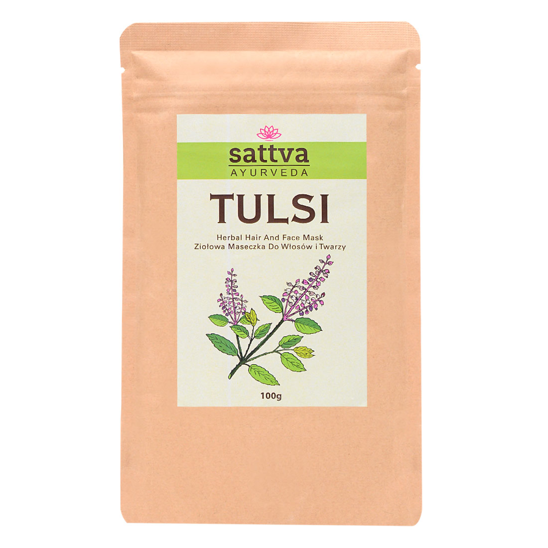 Sattva Maseczka ziołowa do twarzy i włosów tulsi