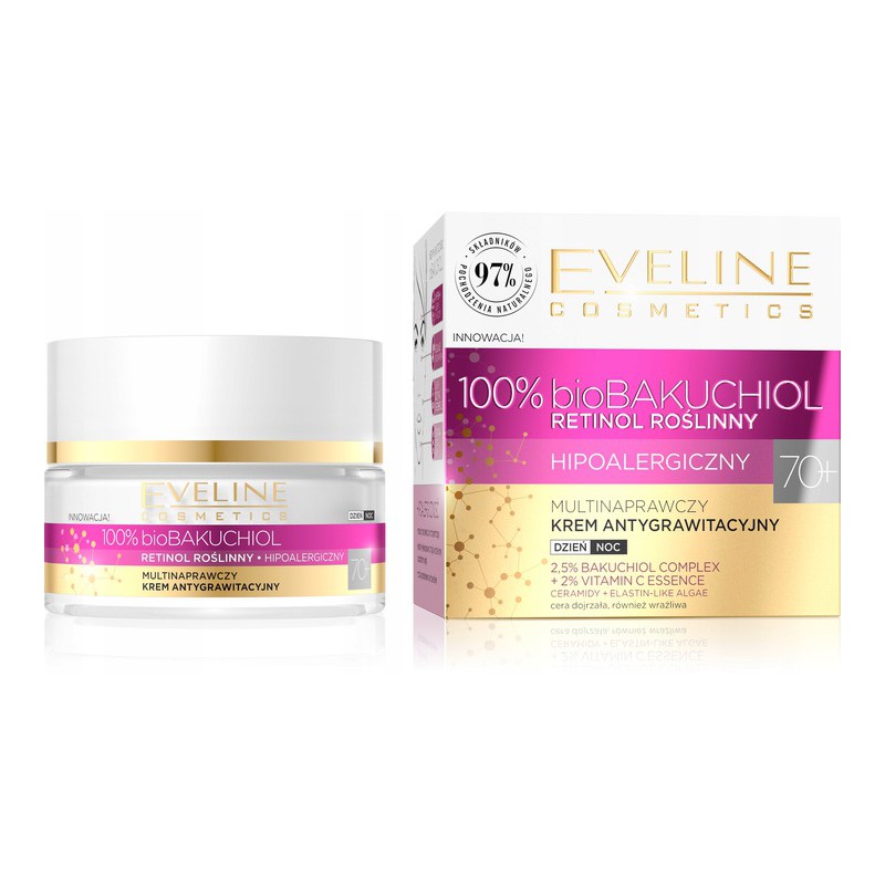 Eveline bioBAKUCHIOL Krem Antygrawitacyjny 70+ 50ml