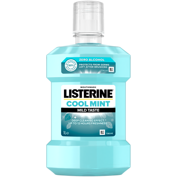 Listerine Cool Mint Płyn do Płukania Jamy Ustnej Łagodny Smak 1L