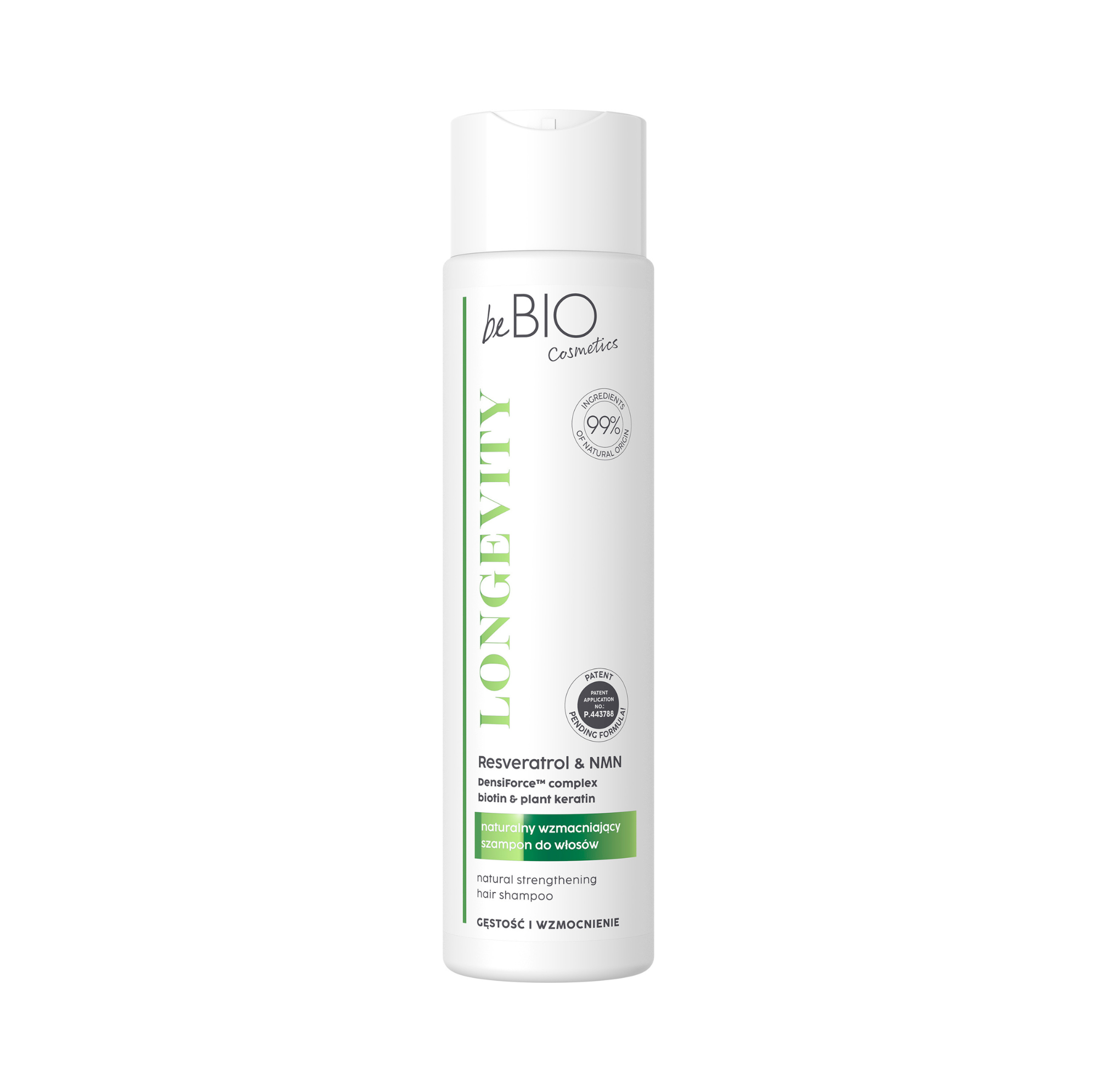beBIO Longevity Gęstość i Wzmocnienie Szampon do Włosów 300ml
