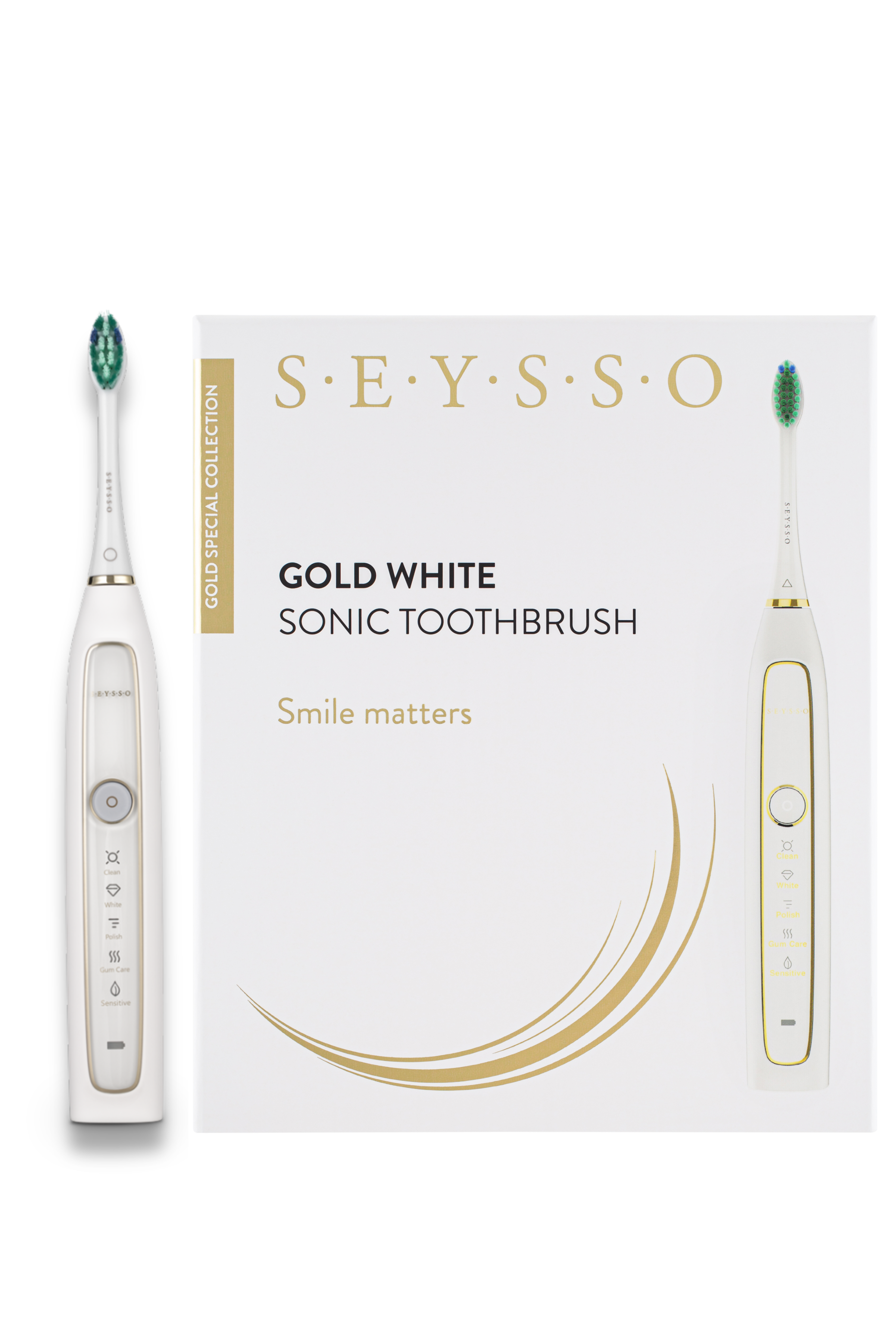 Gold White SC Szczoteczka Soniczna Biała