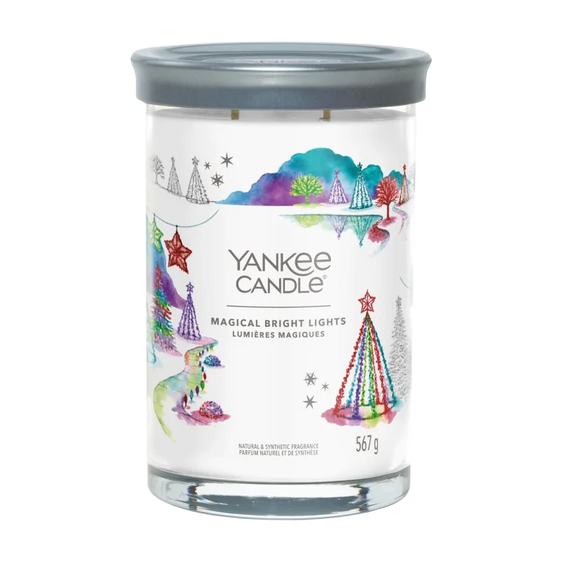 Yankee Candle Tumbler Świeca w Dużym Słoiku z Dwoma Knotami Magical Bright Lights