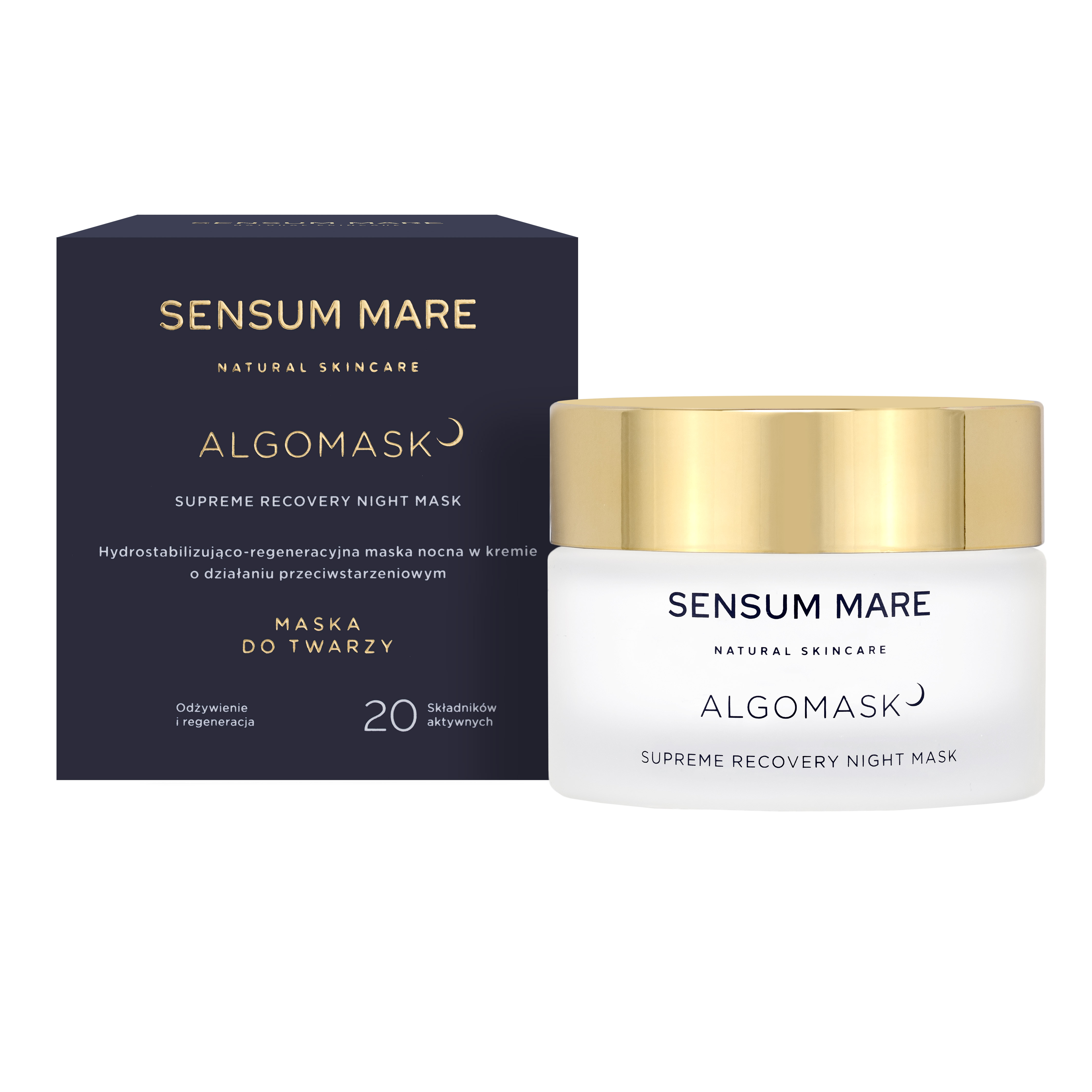 Sensum Mare Algomask Hydrostabilizująco Regeneracyjna Maska Nocna 50ml