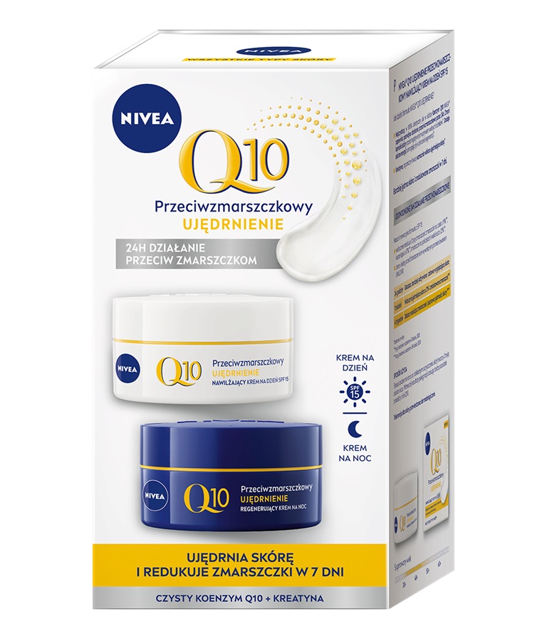 NIVEA 2 pack Q10 UJĘDRNIENIE Przeciwzmarszczkowy Krem na Dzień i Krem na Noc (2 x 50ml)