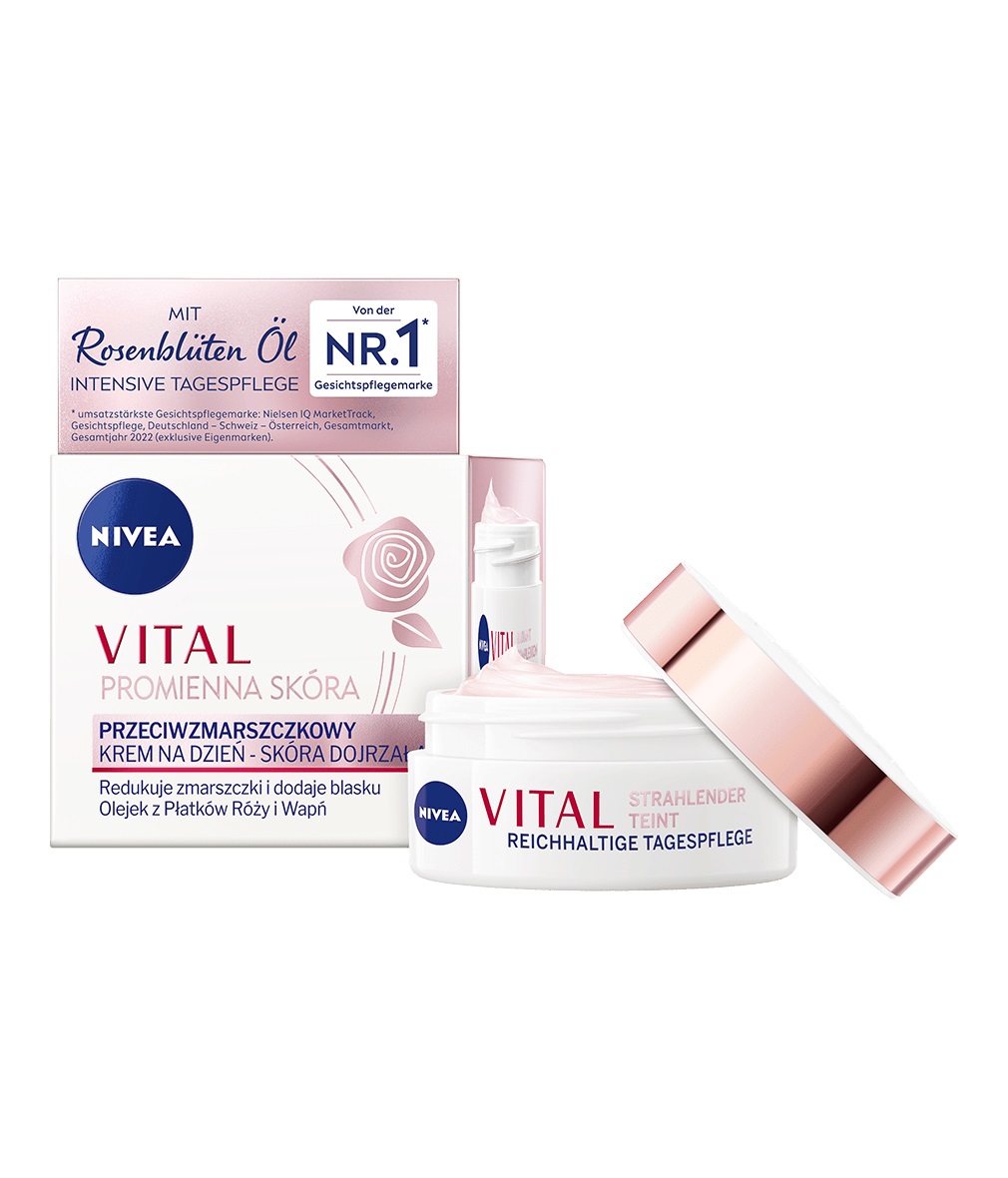 NIVEA Vital Promienna Skóra Przeciwzmarszczkowy Krem na Dzień Skóra Dojrzała 50ml