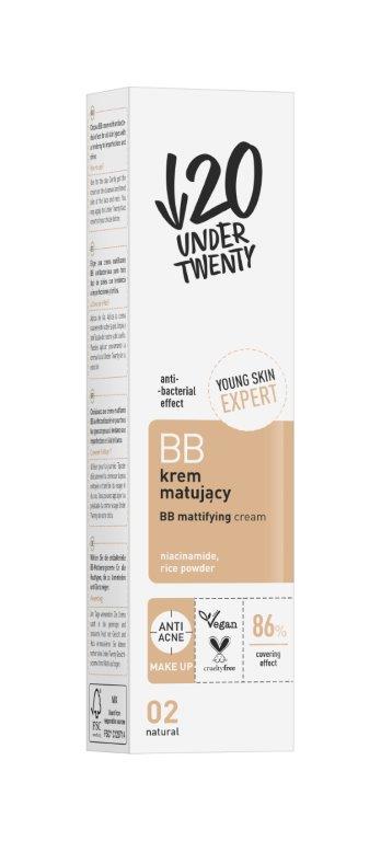Under Twenty Krem Matujący BB 02 Natural 60ml