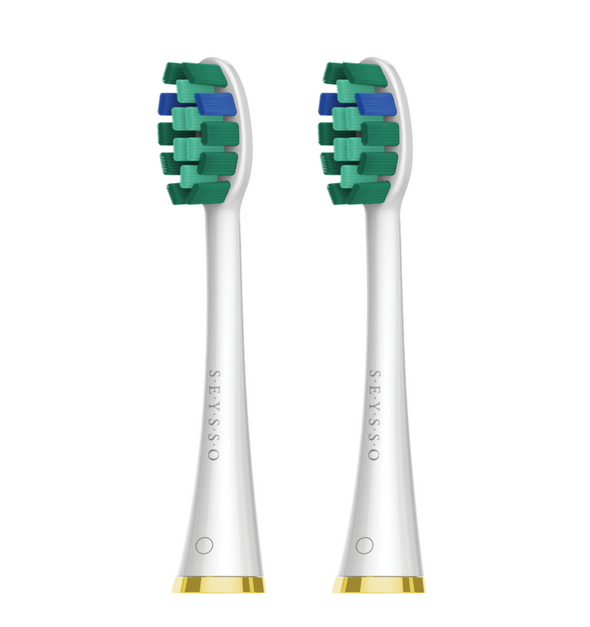 SEYSSO Gold White Whitening Końcówki Wymienne do Szczoteczki Sonicznej 2 Sztuki