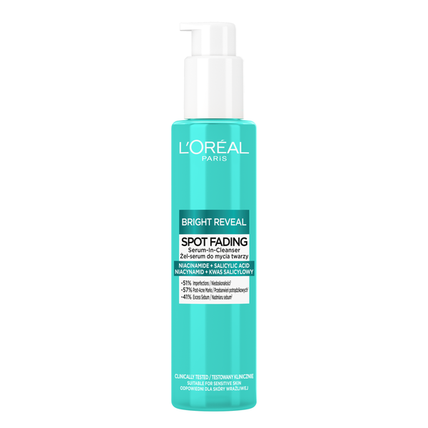 Loreal Bright Reveal Żel-Serum do Mycia Twarzy 150ml