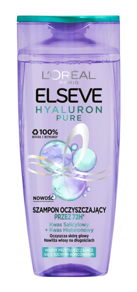 Loreal Elseve Hyaluron Pure Szampon Oczyszczający 400ml
