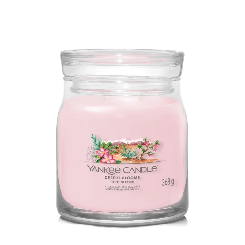 Yankee Candle Signature Świeca w Średnim Słoiku z Dwoma Knotami Desert Blooms