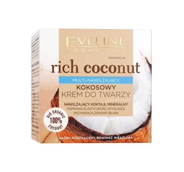 Eveline Rich Coconut Multi-Nawilżający Krem do Twarzy 50ml